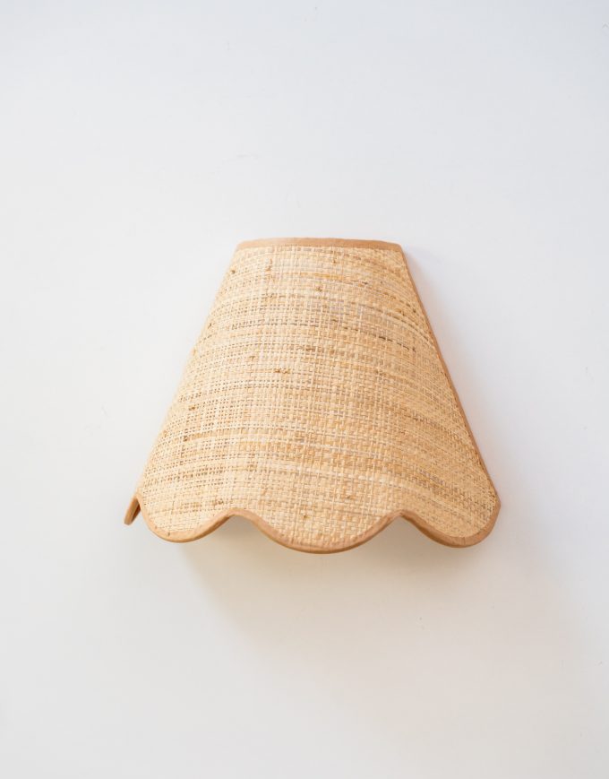 APLIQUE CONICO PARED RAFIA ONDAS - Imagen 3