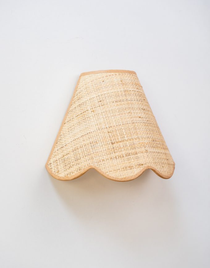 APLIQUE CONICO PARED RAFIA ONDAS - Imagen 2